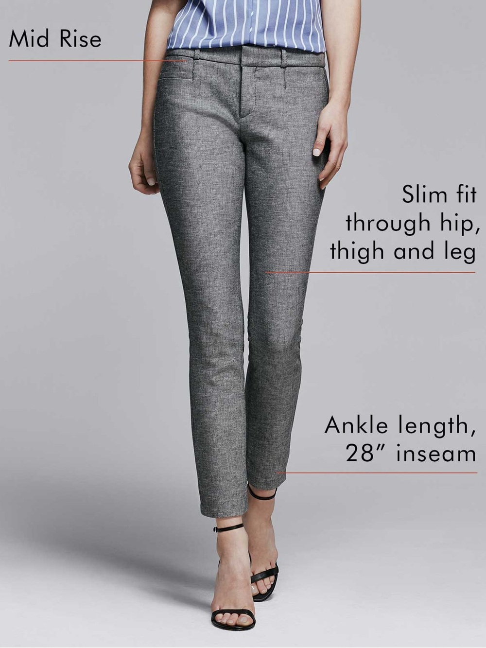 BANANA REPUBLIC Sloan Mid Rise Slimming Bi Stretch Trouser Pant